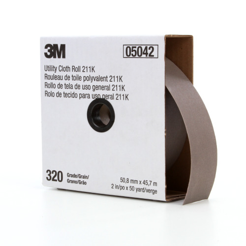 ‎3M Utility Cloth Roll 211K 320 J-weight 1-1/2″ × 50 yd Full-flex